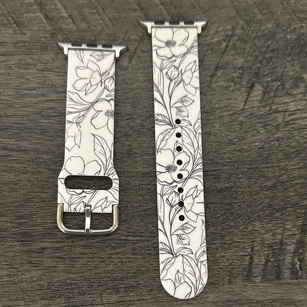 Floral Pattern Apple Watch Band 45mm